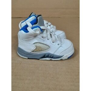 Nike Air Jordan 5 Retro Stealth PS Toddler Boys Sz 4 C Blue White Sneaker Shoe